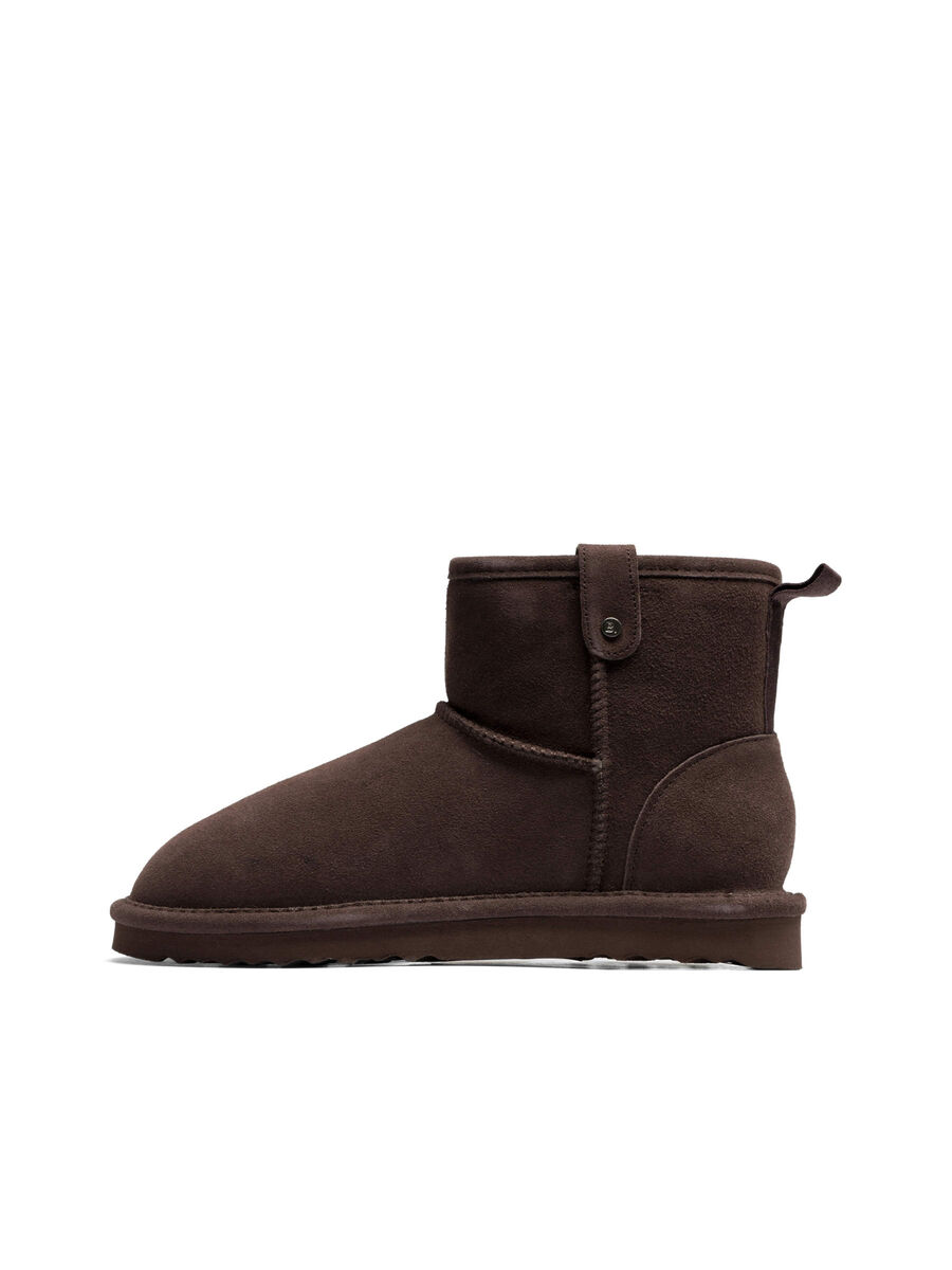 BIASNOW SHORT BOOT SUEDE - DARK BROWN
